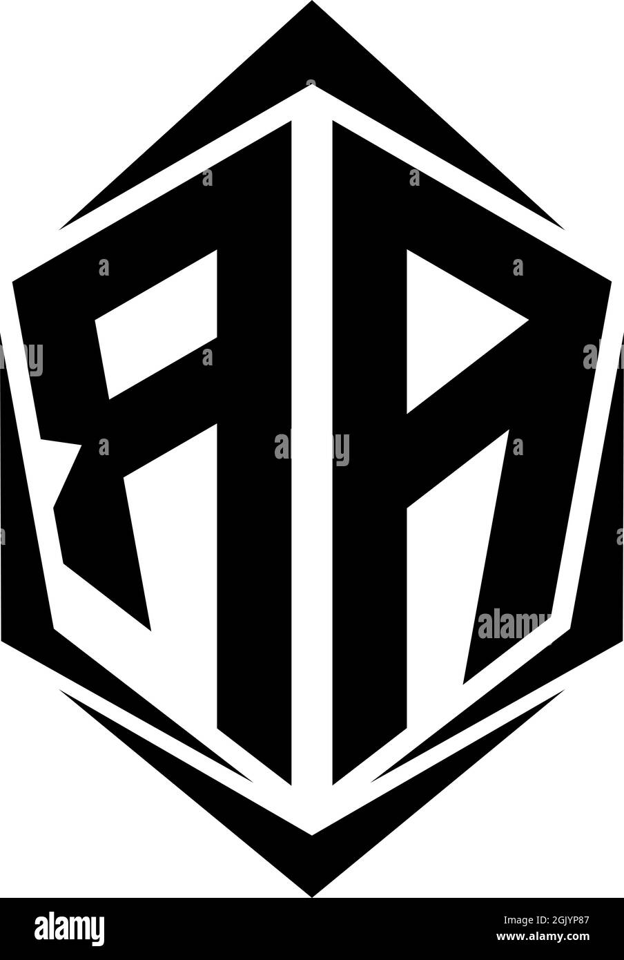 Initial RA logo design with Shield style, Logo business branding Stock ...