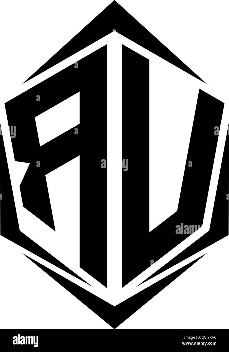 Initial RV logo design with Shield style, Logo business branding Stock ...