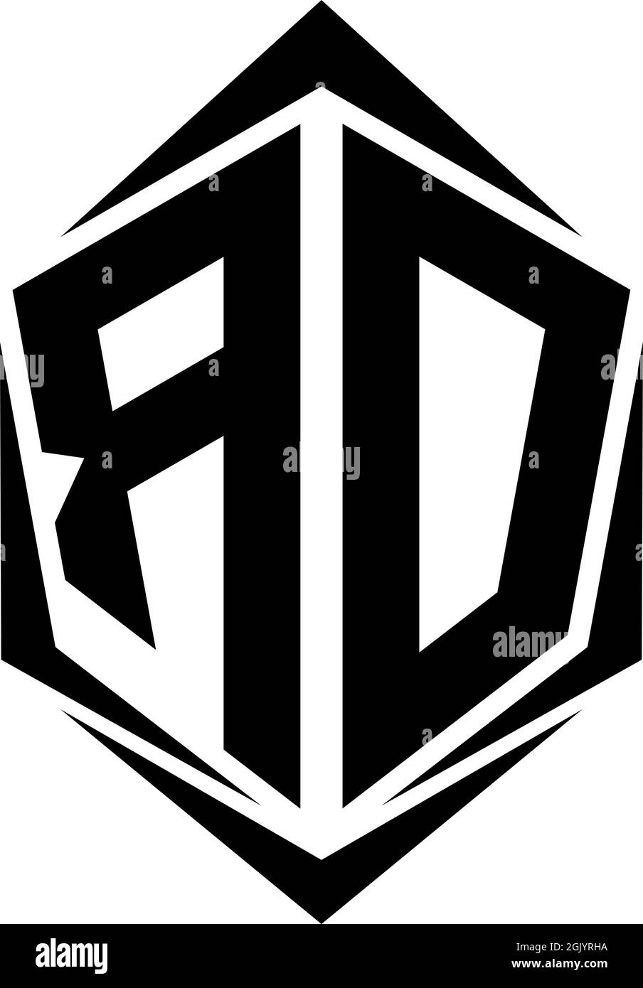 Initial RD logo design with Shield style, Logo business branding Stock ...