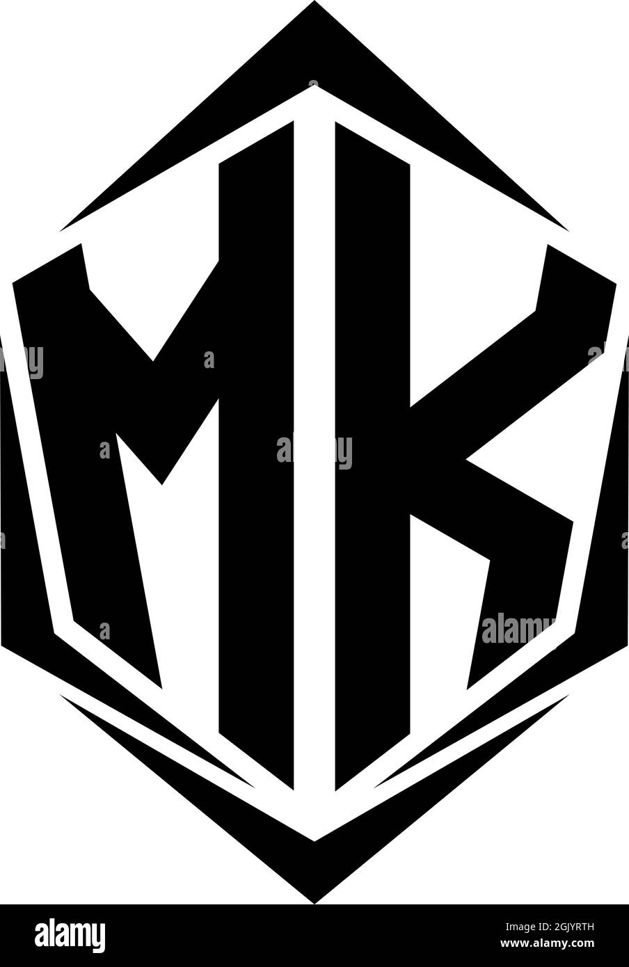 Initial MK logo design with Shield style, Logo business branding Stock  Vector Image & Art - Alamy
