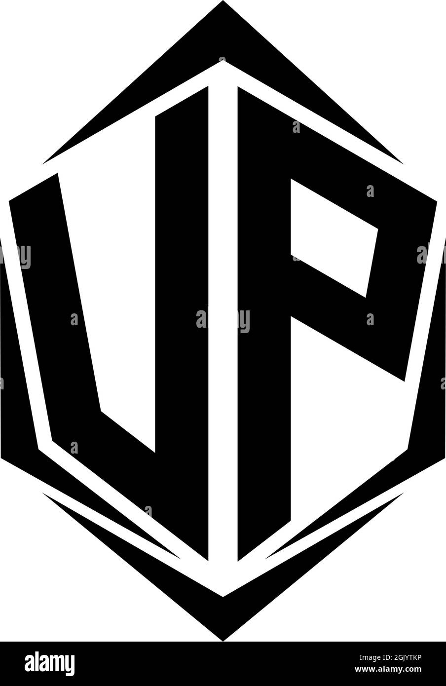 Initial VP logo design with Shield style, Logo business branding Stock ...