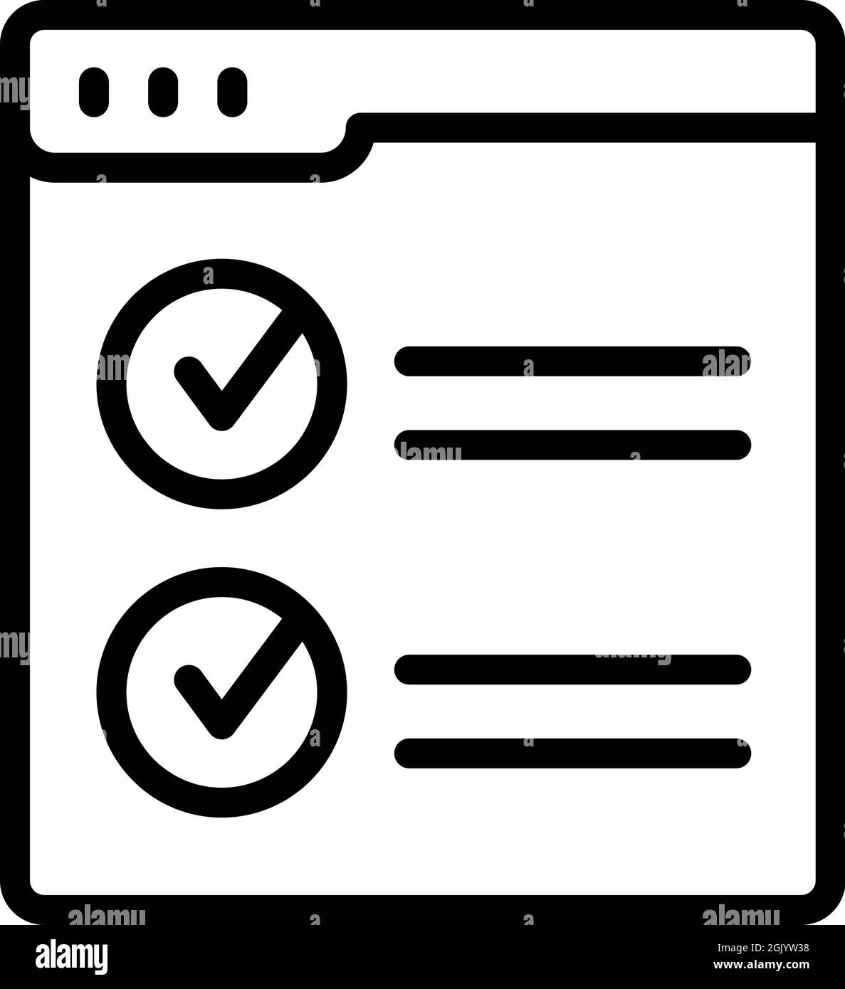 Learning checklist icon outline vector. Exam test. Survey form Stock ...