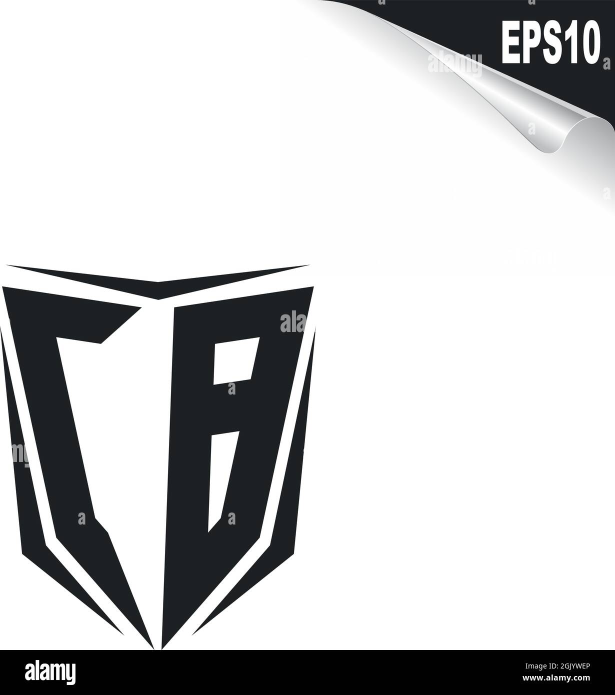 Initial CB logo design with Shield style, Logo business branding Stock ...