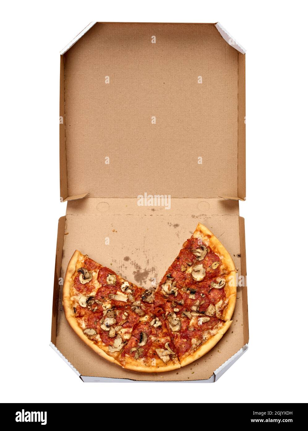 Premium Vector  Pizza in cardboard box food delivery hot italian