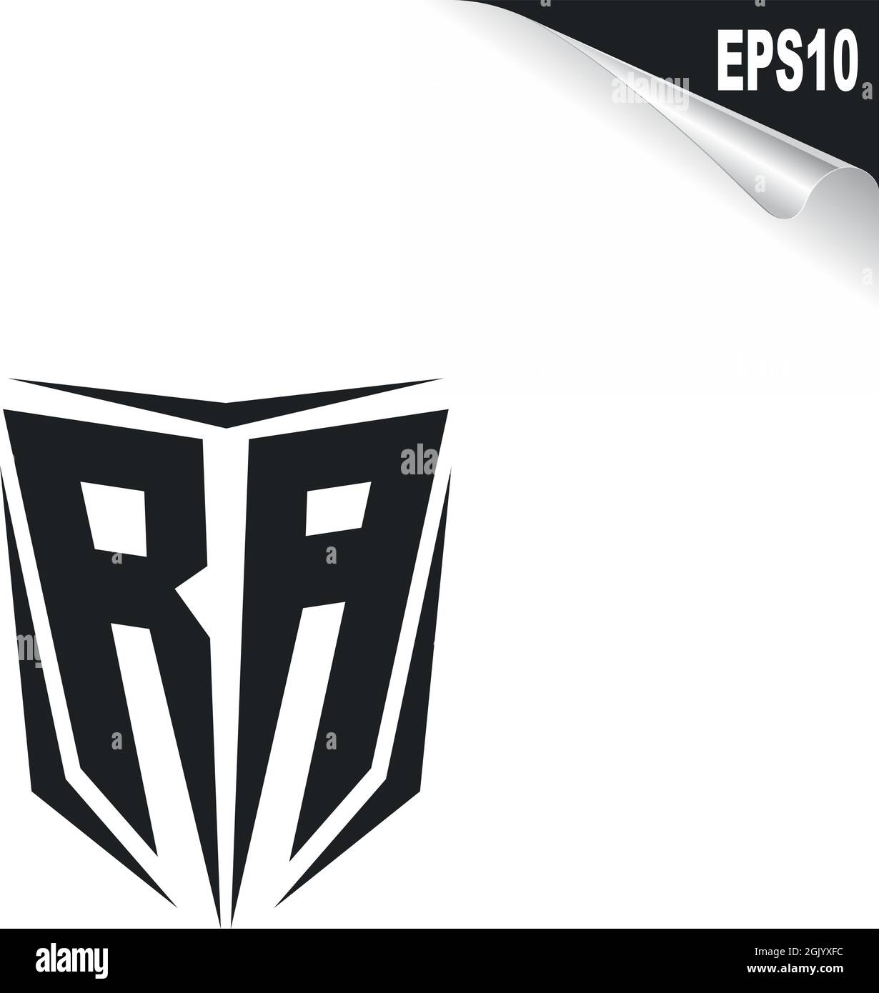 Initial RA logo design with Shield style, Logo business branding Stock ...
