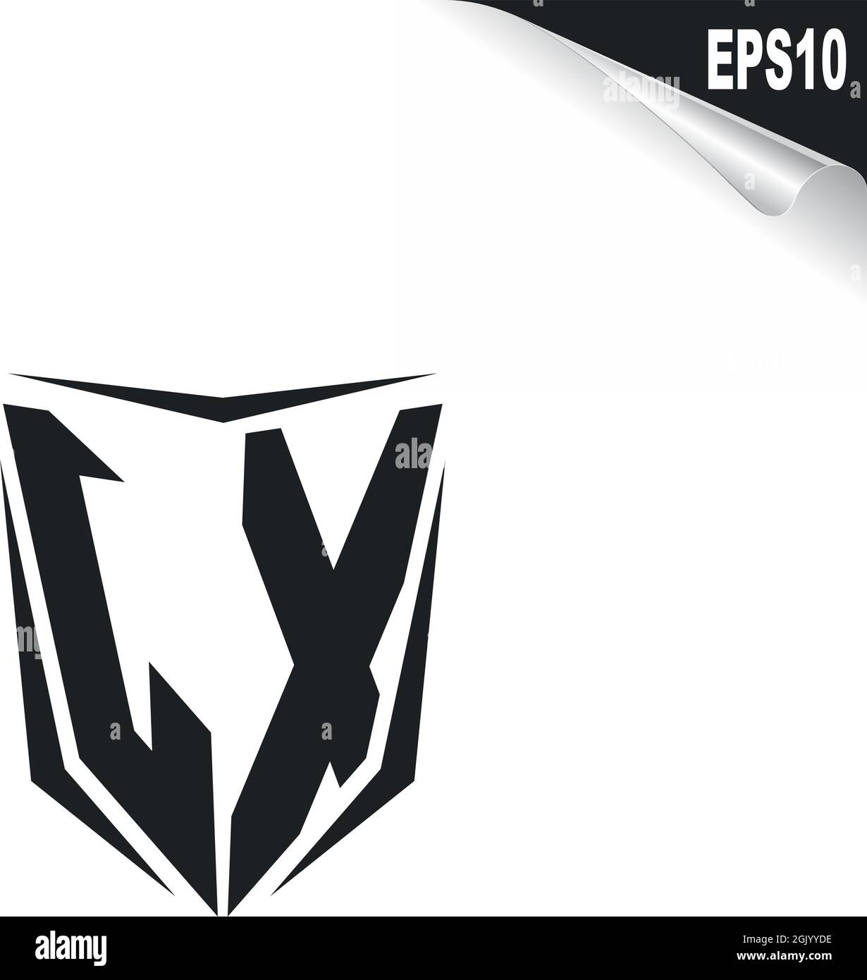 Initial JX logo design with Shield style, Logo business branding Stock ...