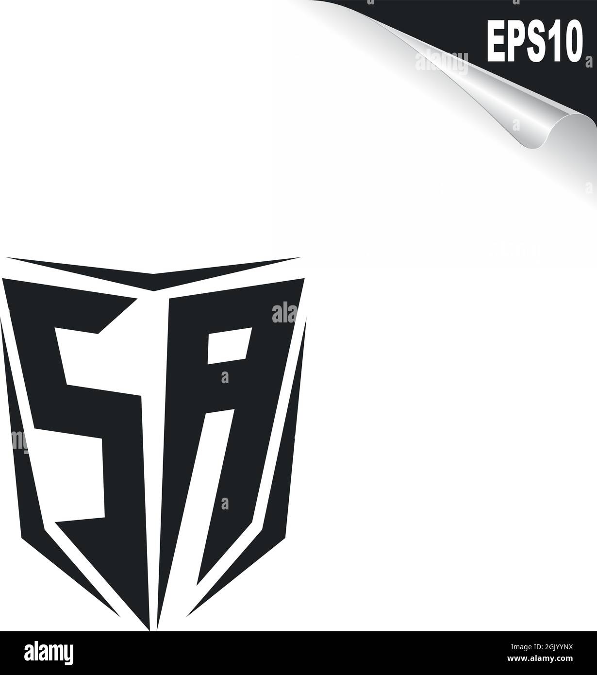 Initial SA logo design with Shield style, Logo business branding Stock ...