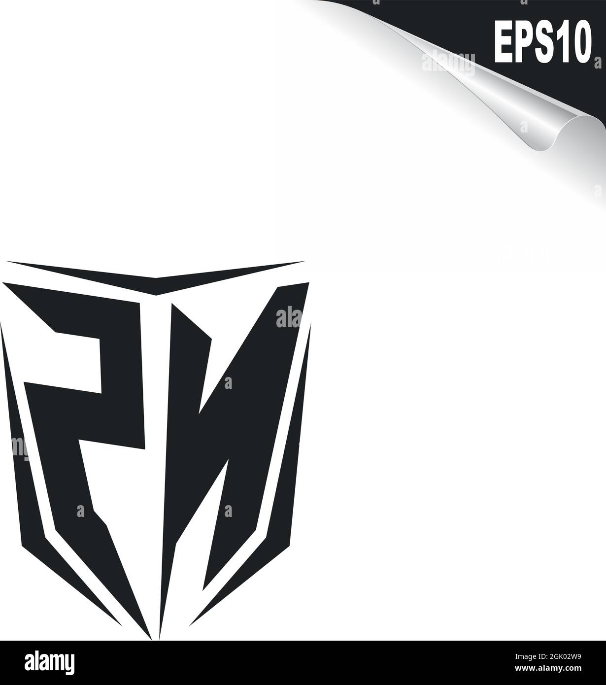 Initial ZN logo design with Shield style, Logo business branding Stock ...
