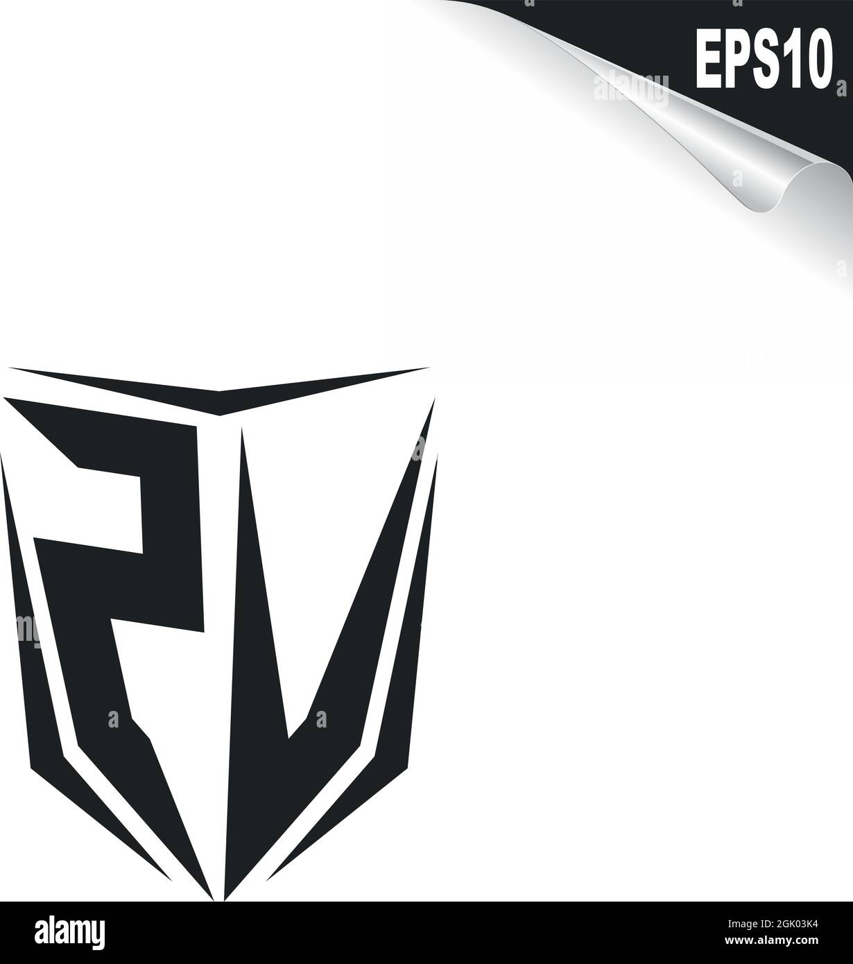 Initial ZV logo design with Shield style, Logo business branding Stock ...
