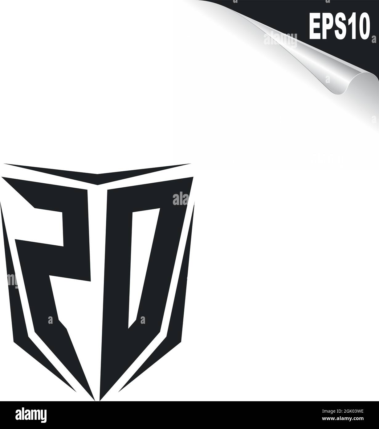 Initial ZD logo design with Shield style, Logo business branding Stock ...