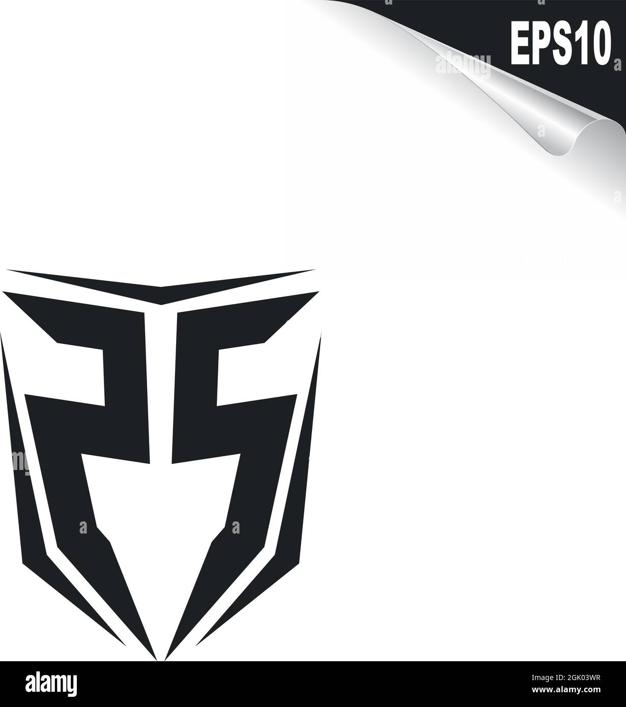 Initial ZS logo design with Shield style, Logo business branding Stock ...