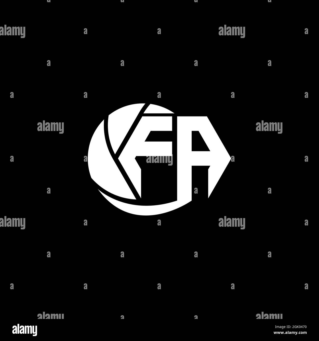 Initial FA logo design Geometric and Circle style, Logo business ...