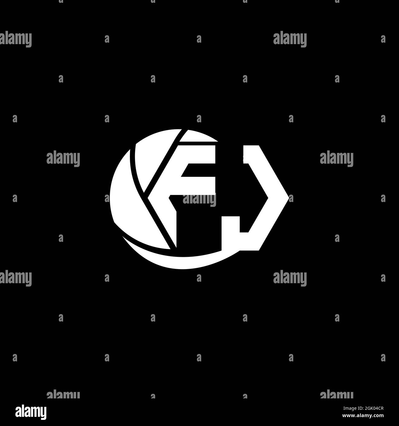 Initial FJ logo design Geometric and Circle style, Logo business ...