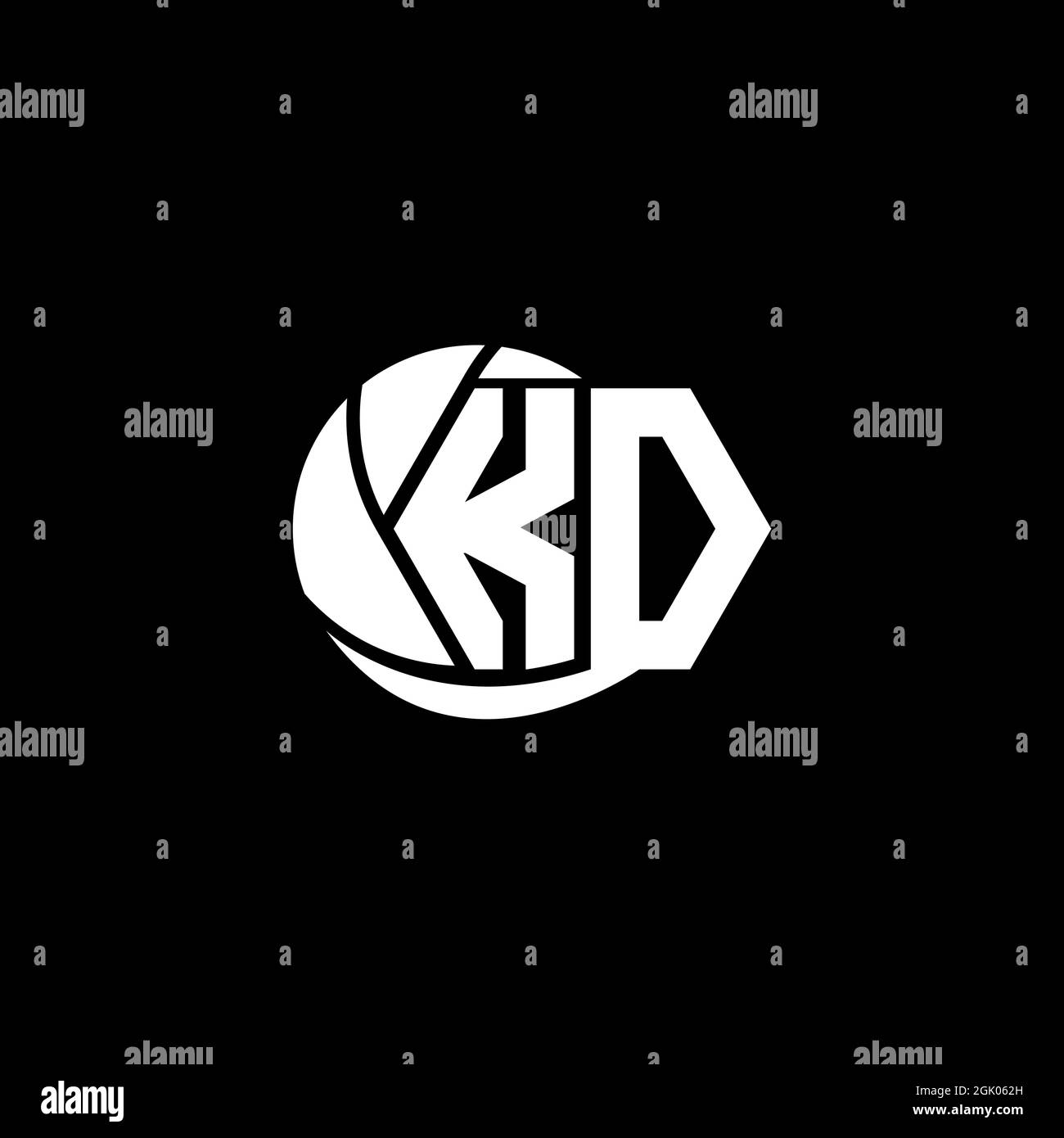 Initial KD logo design Geometric and Circle style, Logo business