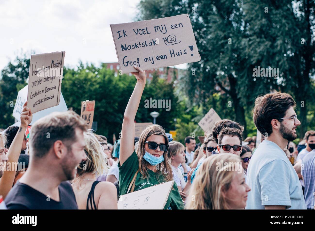 Amsterdam, The Netherlands 12 September 2021 students protesting