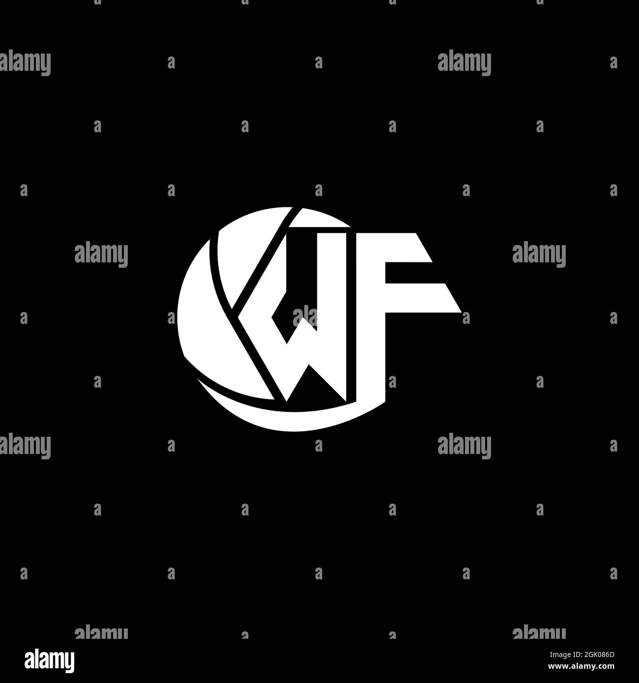 Initial Wf Logo Design Geometric And Circle Style Logo Business Branding Stock Vector Image Art Alamy