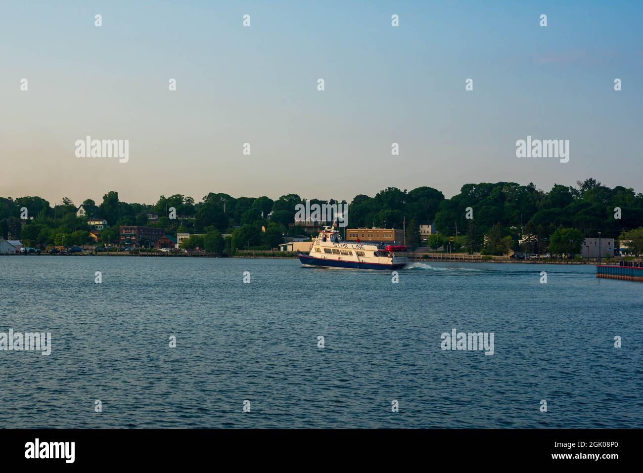 St. Ignace, MI July 14, 2021 Shepler's Ferry moving in St. Ignace