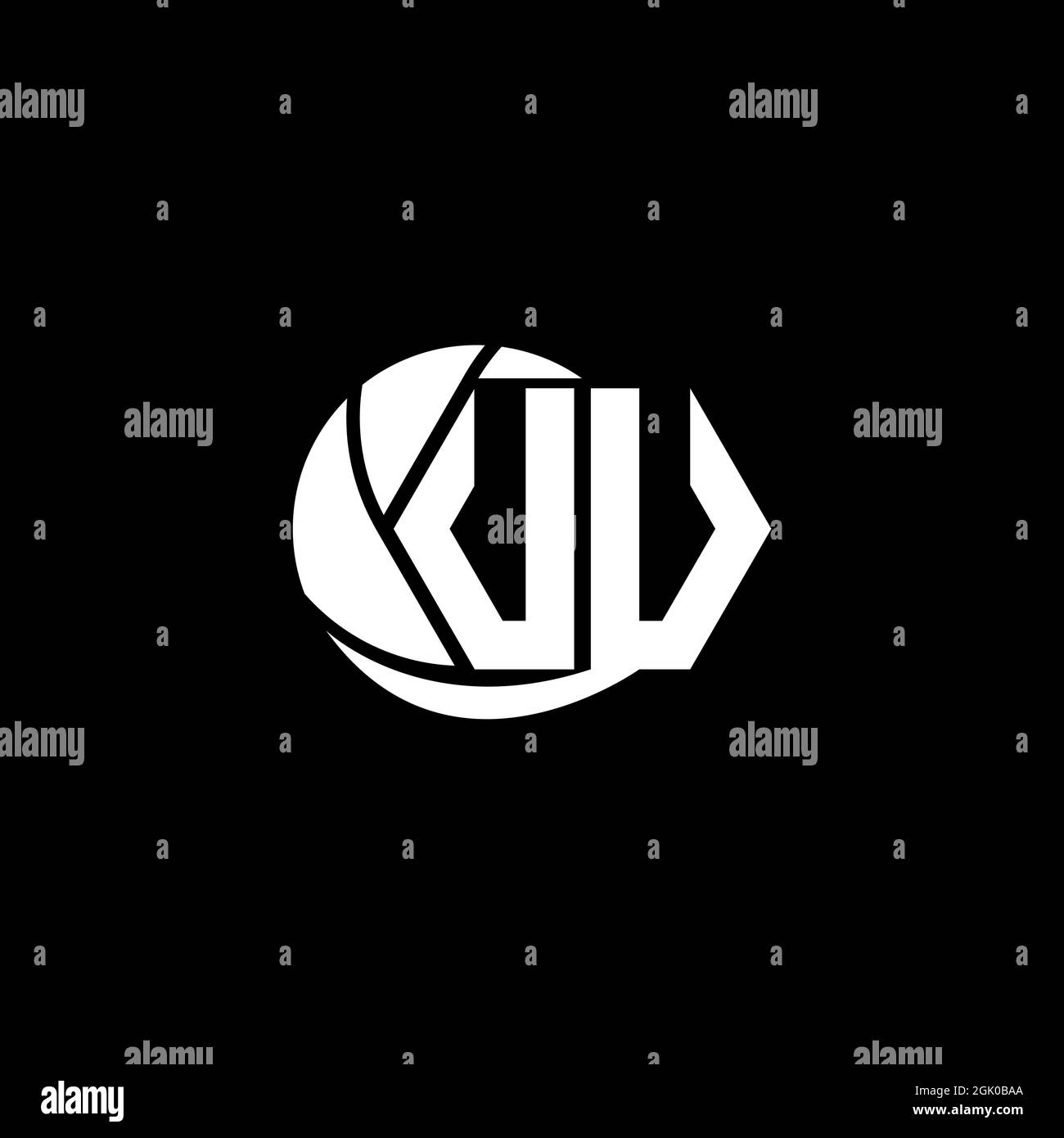 Initial UU logo design Geometric and Circle style, Logo business branding. Stock Vector