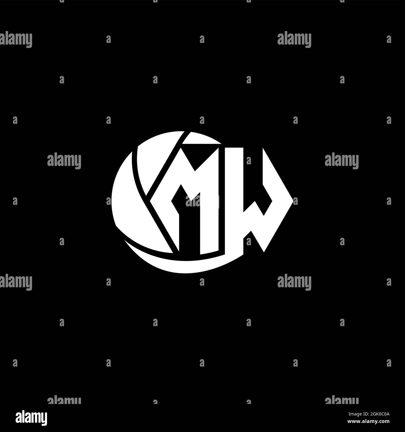 Initial MW logo design Geometric and Circle style, Logo business ...