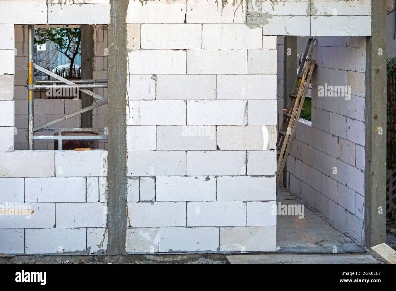 Building small house with blocks construction site Stock Photo Alamy