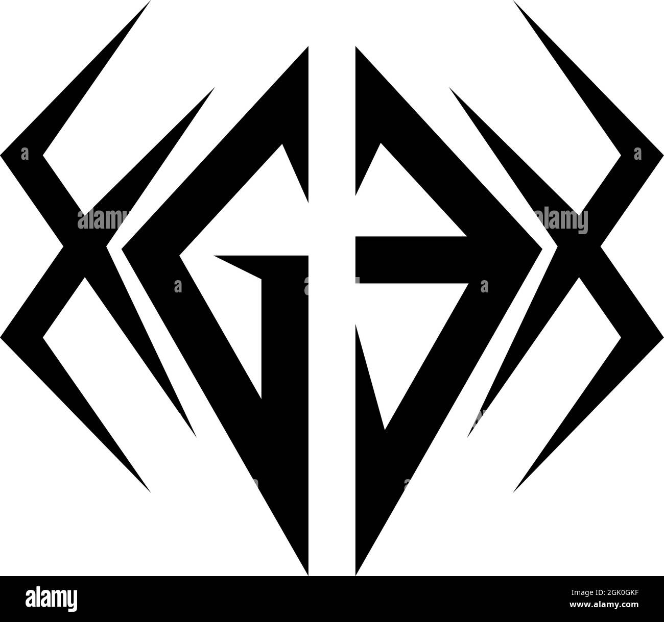 Initial GE logo design with Cool style, Logo business branding. Stock Vector