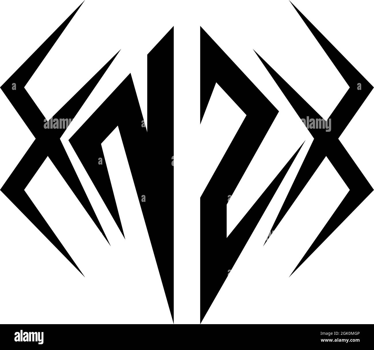 Initial NZ logo design with Cool style, Logo business branding Stock Vector Image & Art Alamy