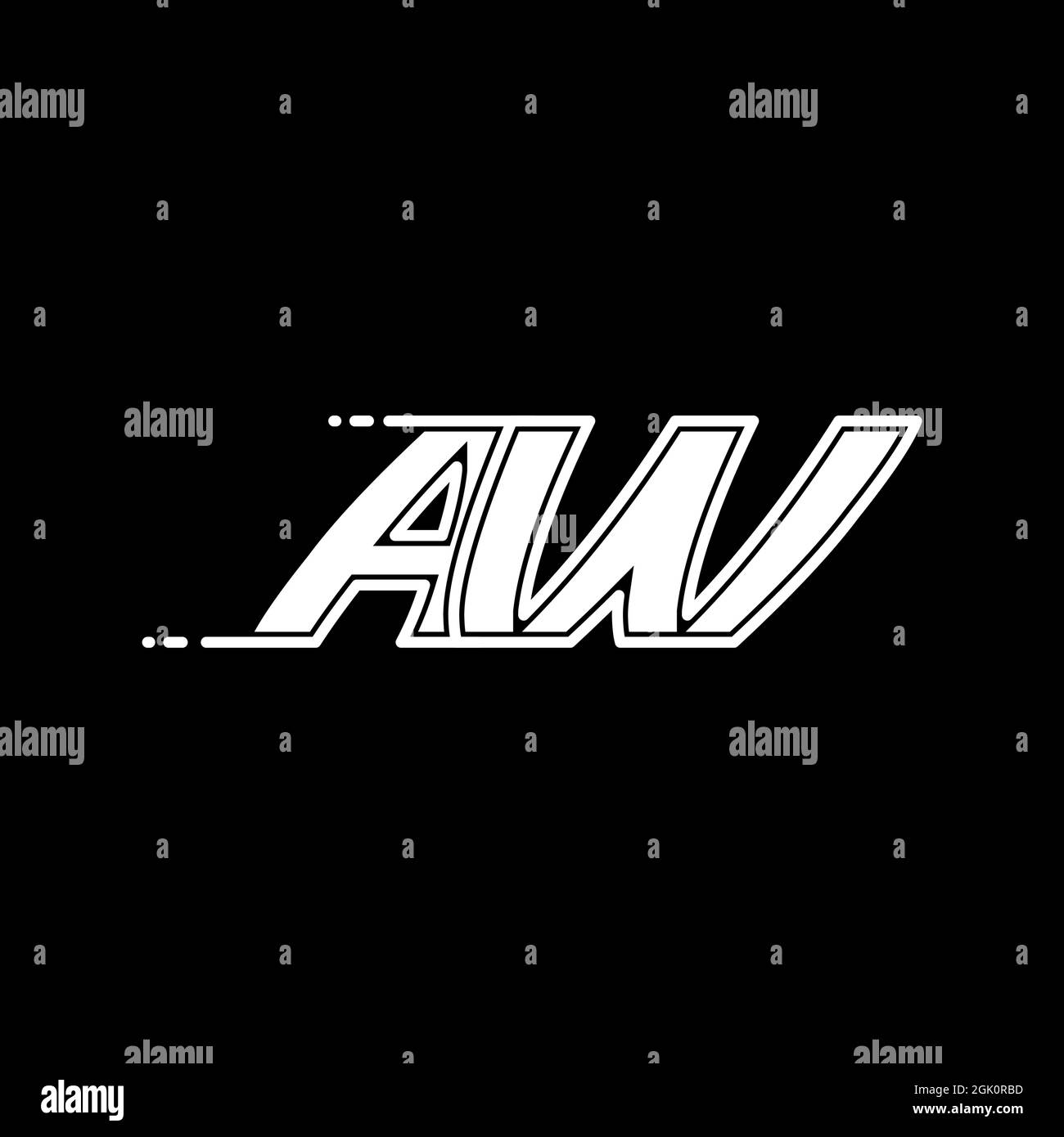Initial AW logo design with Shape style, Logo business branding Stock ...