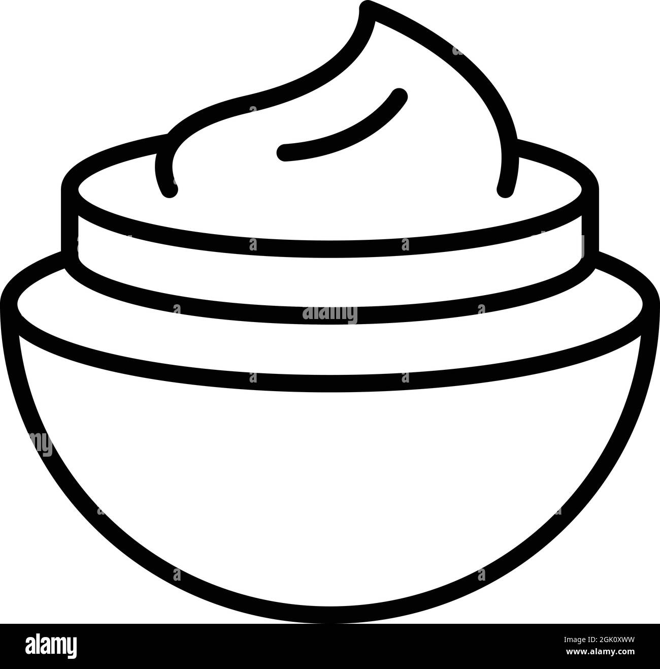 Cream jar icon outline vector. Beauty cosmetic. Face tube Stock Vector