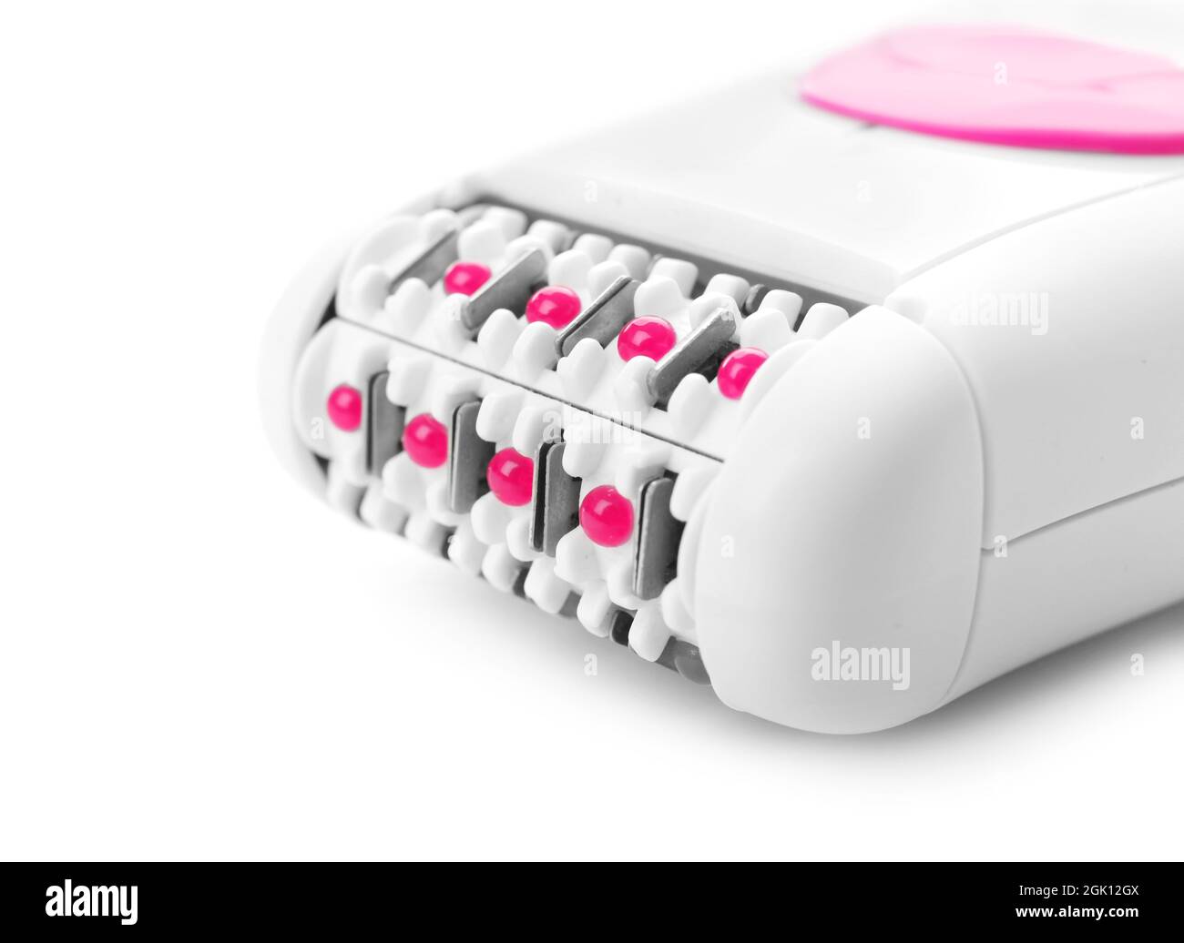Modern epilator on white background, closeup Stock Photo Alamy