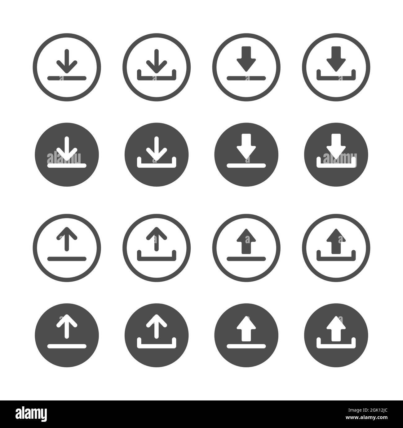 set of loading and unloading icons. Icon for websites and applications ...