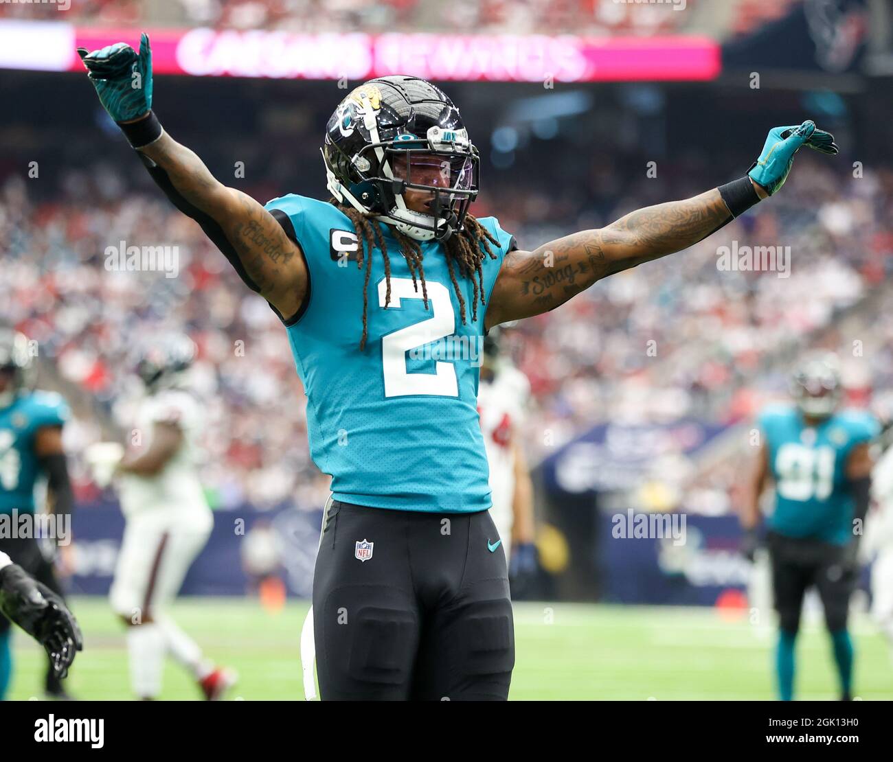 HOUSTON, TX - SEPTEMBER 12: Jacksonville Jaguars defensive back