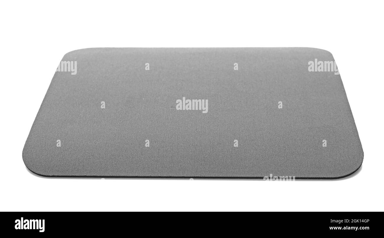 Black mouse pad on white background Stock Photo - Alamy