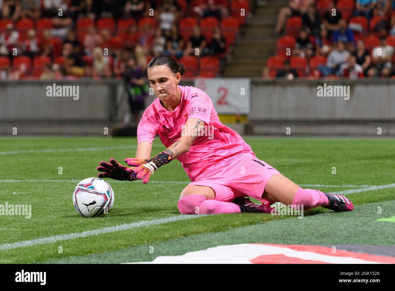 Prague, Czech Republic. 09th Sep, 2021. Kristyna Ruzickova (8 Slavia Prague)  during the Uefa Women's Champions League match between Slavia Prague and  Arsenal at Sinobo Stadium, Czech Republic. Credit: SPP Sport Press