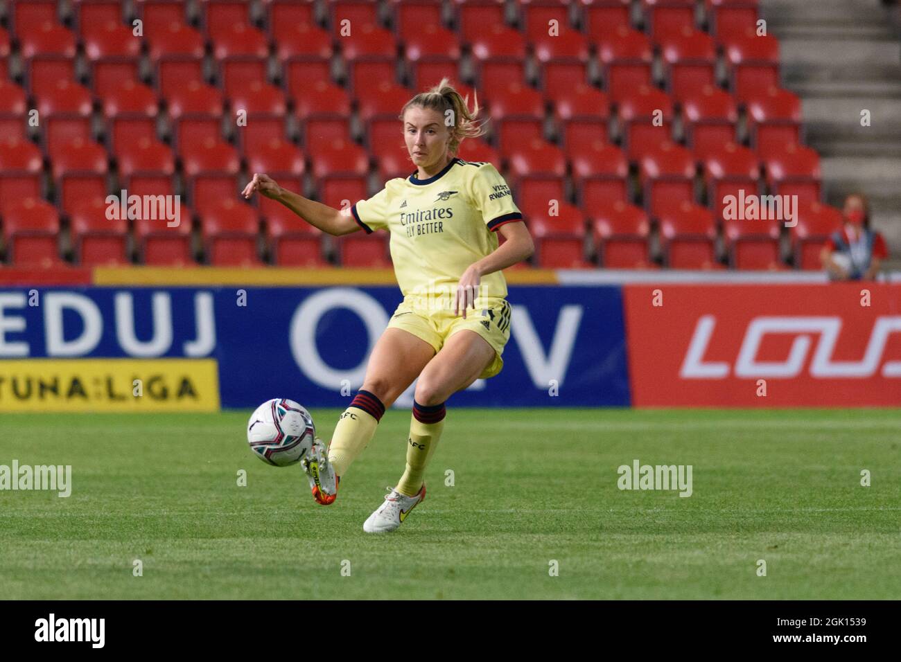 Prague, Czech Republic. 09th Sep, 2021. Kristyna Ruzickova (8 Slavia Prague)  during the Uefa Women's Champions League match between Slavia Prague and  Arsenal at Sinobo Stadium, Czech Republic. Credit: SPP Sport Press