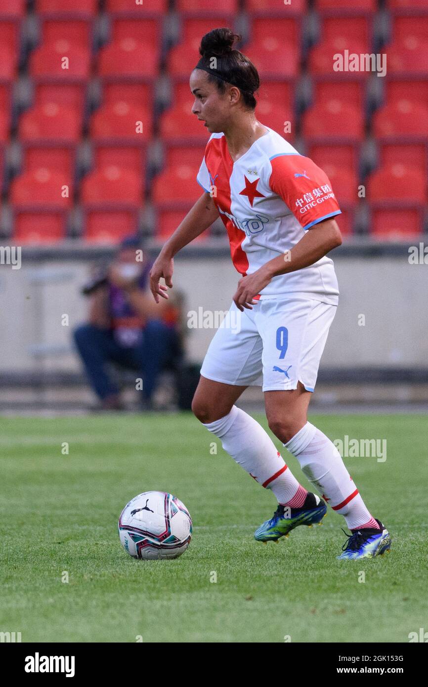 Prague, Czech Republic. 09th Sep, 2021. Kristyna Ruzickova (8 Slavia Prague)  during the Uefa Women's Champions League match between Slavia Prague and  Arsenal at Sinobo Stadium, Czech Republic. Credit: SPP Sport Press