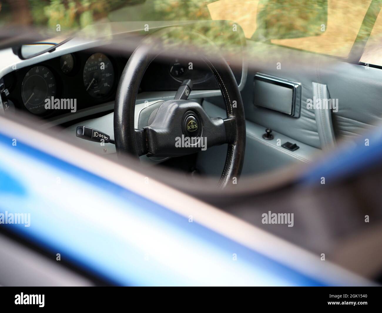 Close up of  a Lotus Esprit sports car interior Stock Photo