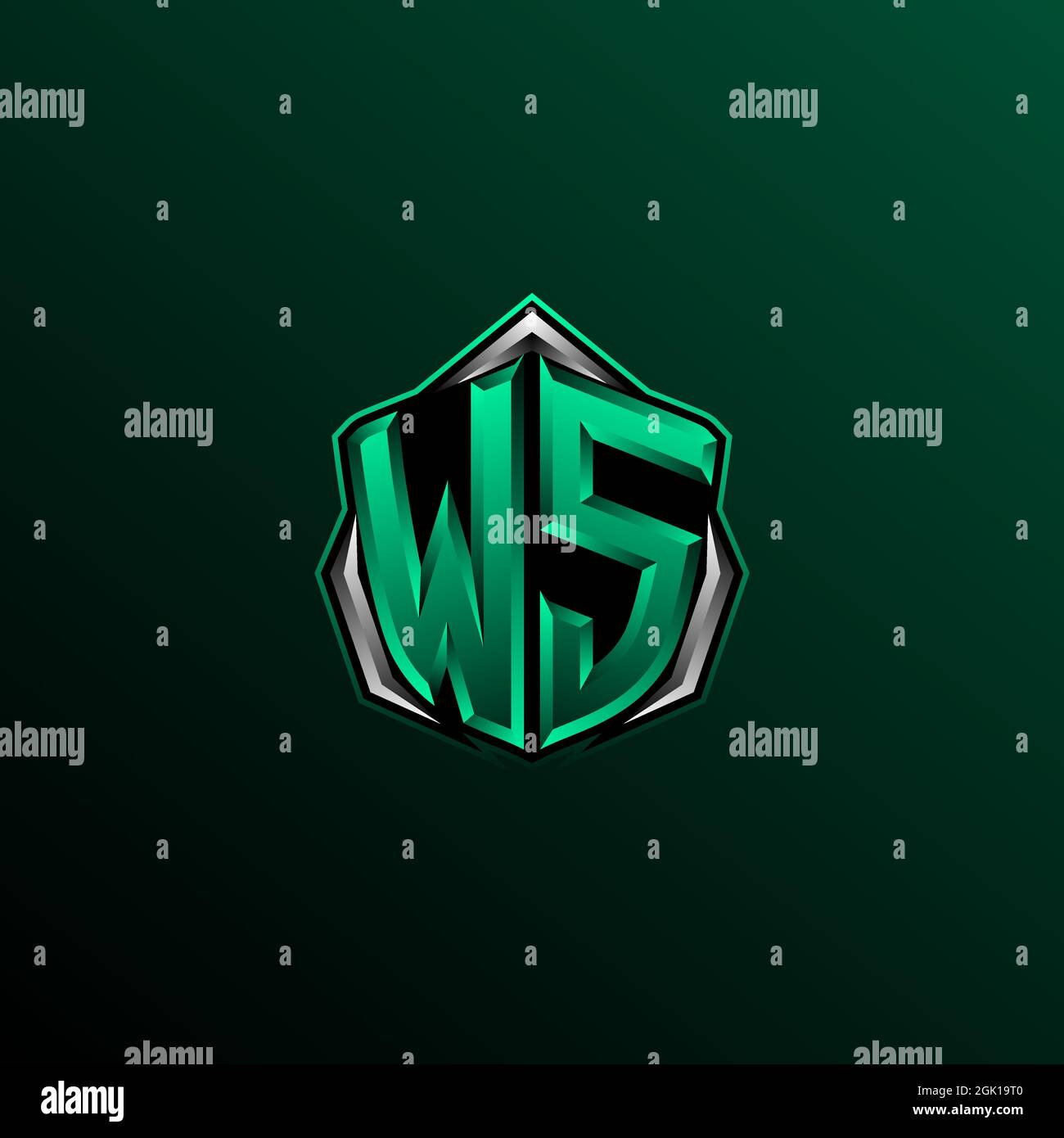 Initial WS logo design, Initial WS logo design with Shield style, Logo