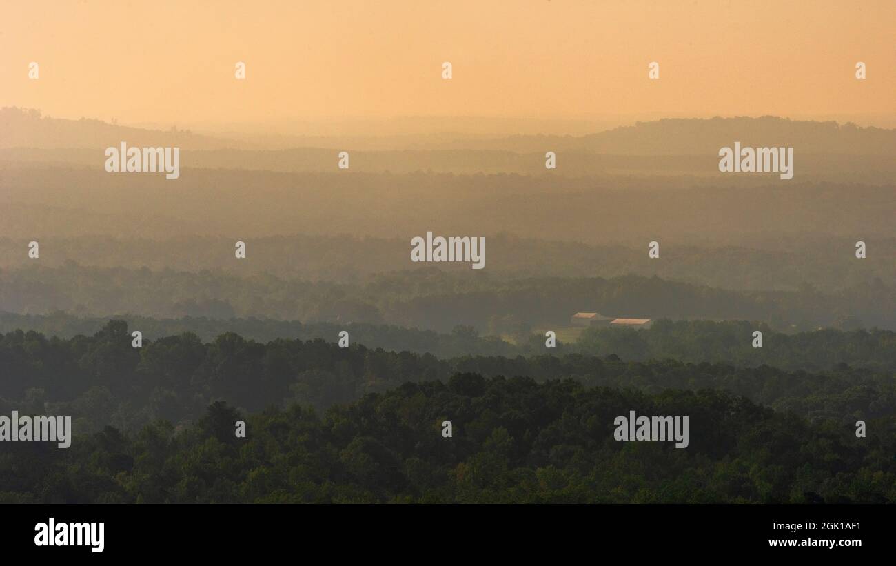A view of the Pine Mountain Valley from the F.D. Roosevelt State Park in USA, on Sept