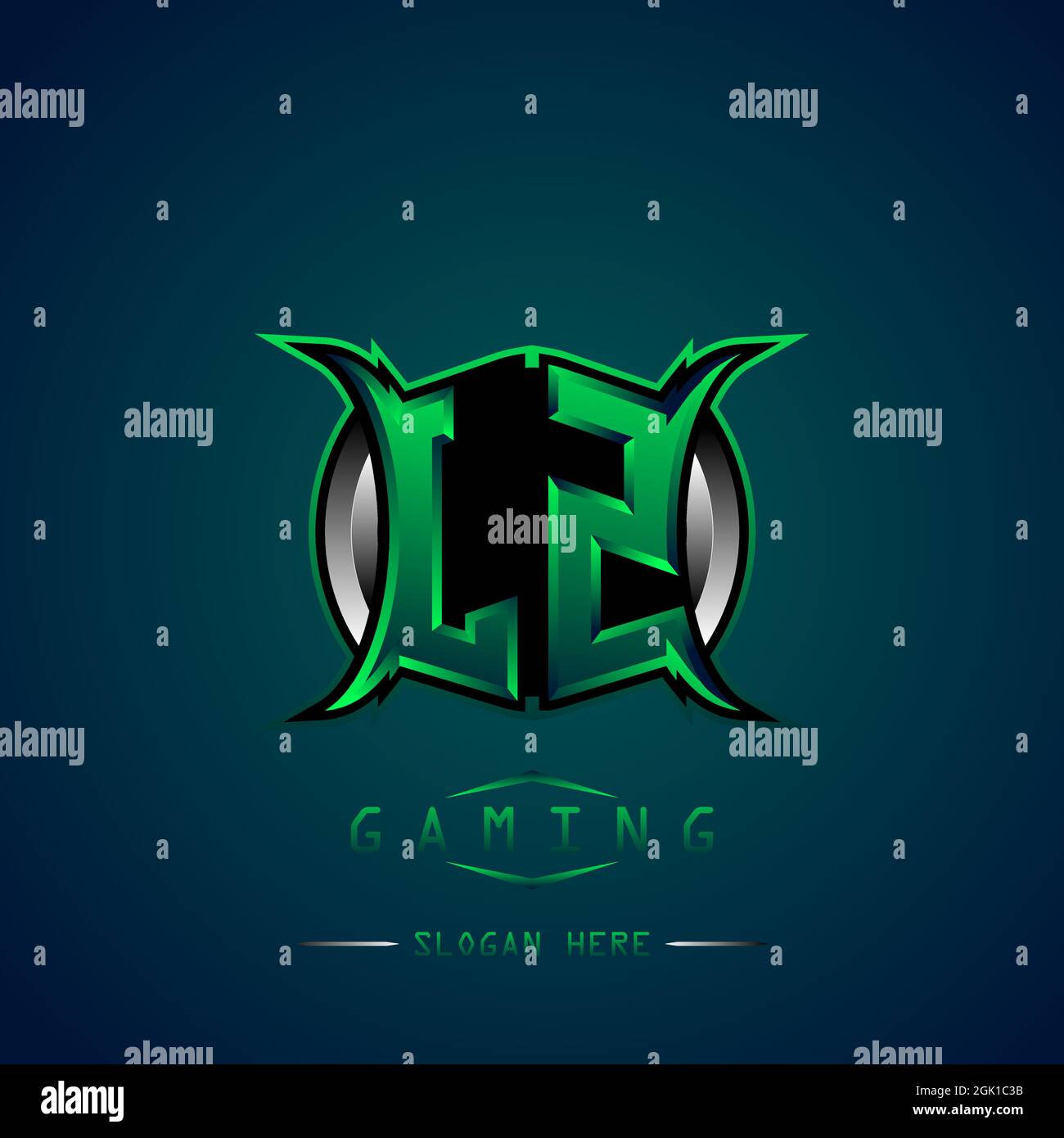JZ Initial Logo Design Cool style, Logo for game, esport, initial gaming, community or business. Stock Vector