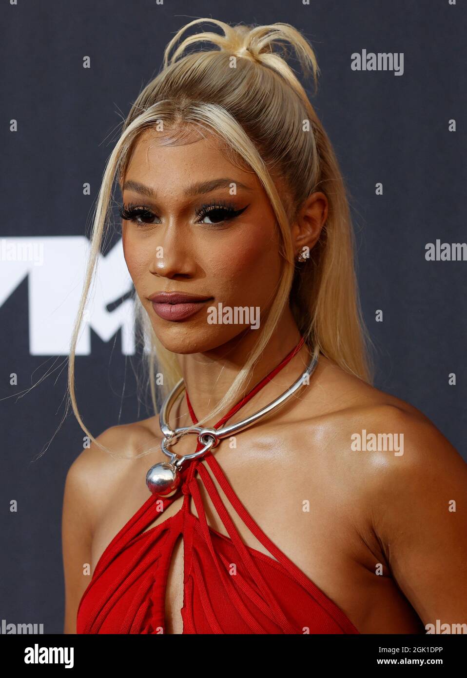 2021 MTV Video Music Awards - Arrivals - Barclays Center, Brooklyn, New York, U.S., September 12, 2021 - Bia. REUTERS/Andrew Kelly Stock Photo