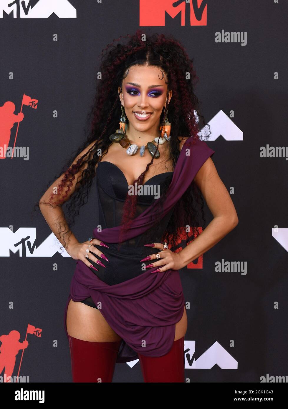 Doja Cat attends the 2021 MTV Video Music Awards at Barclays Center on