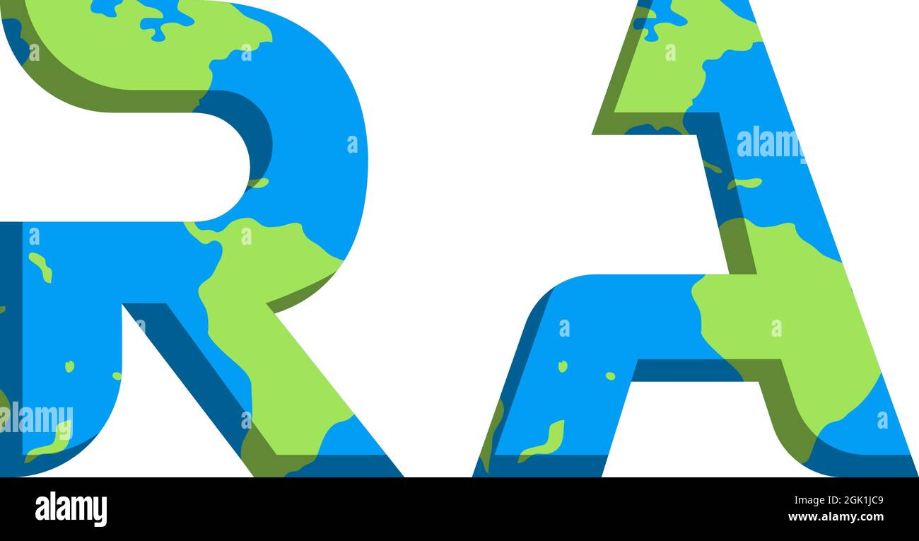 Initial RA logo design with World Map style, Logo business branding ...