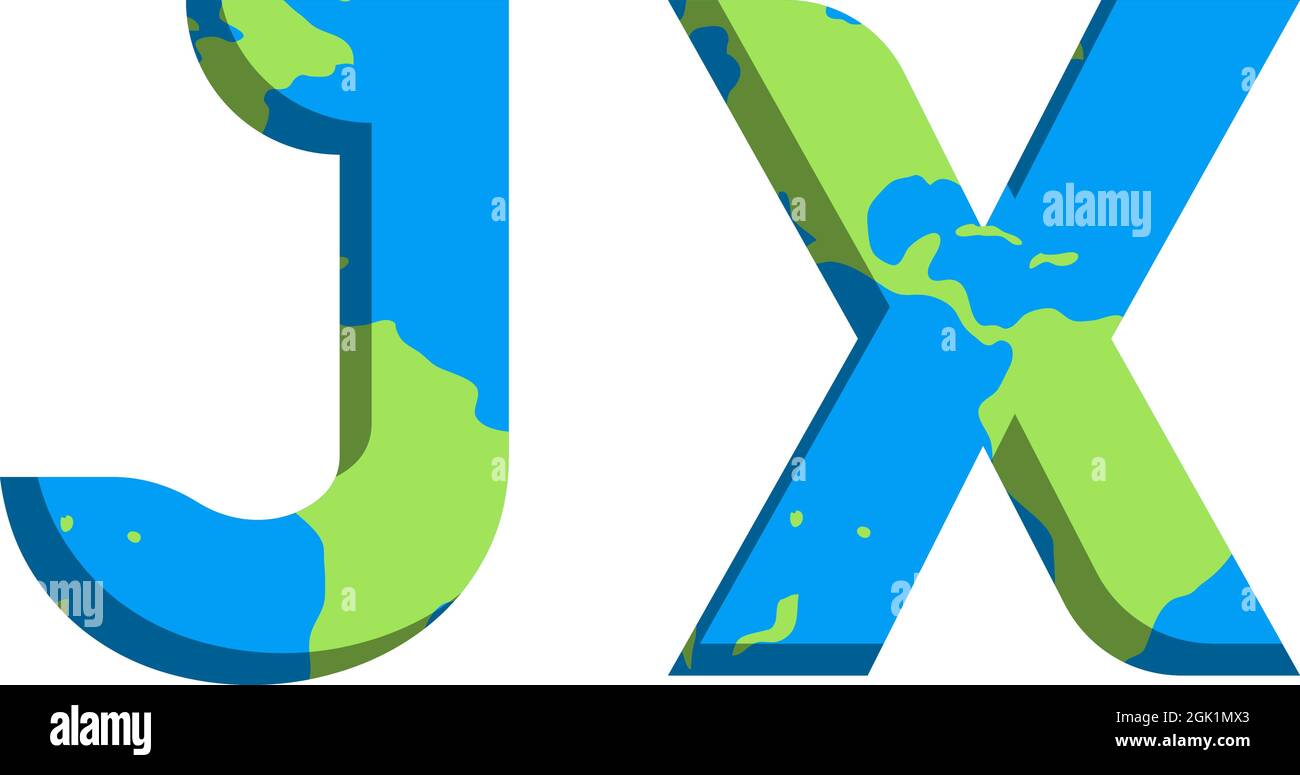 Initial JX logo design with World Map style, Logo business branding ...