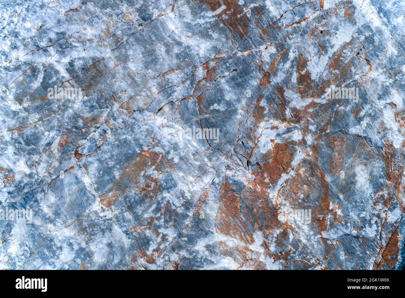Gray stone surface with brown and white pattern. Top view. Stock Photo