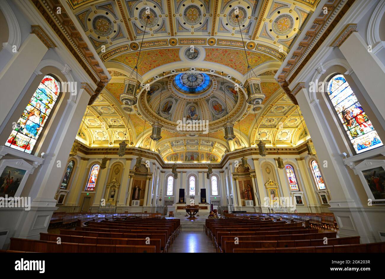 Interior of San Jose Cathedral. Basilica of St. Joseph was built in ...