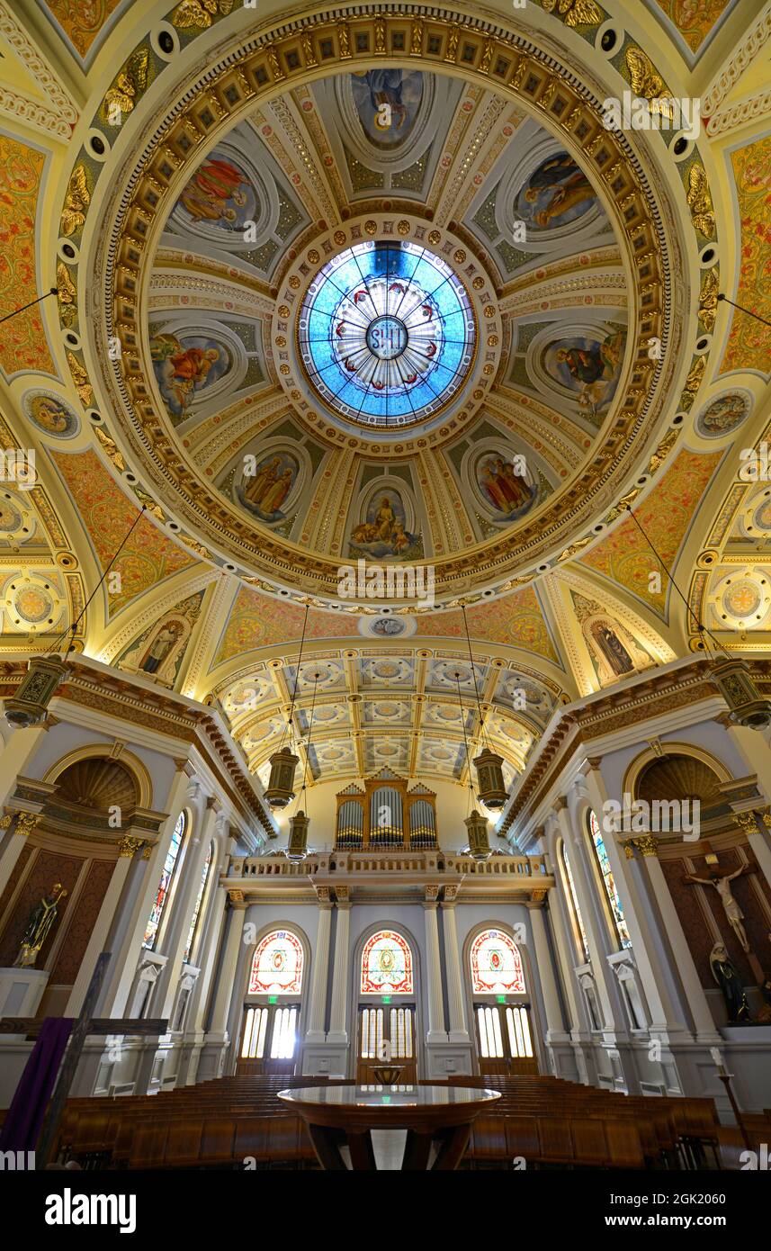 Interior of San Jose Cathedral. Basilica of St. Joseph was built in ...