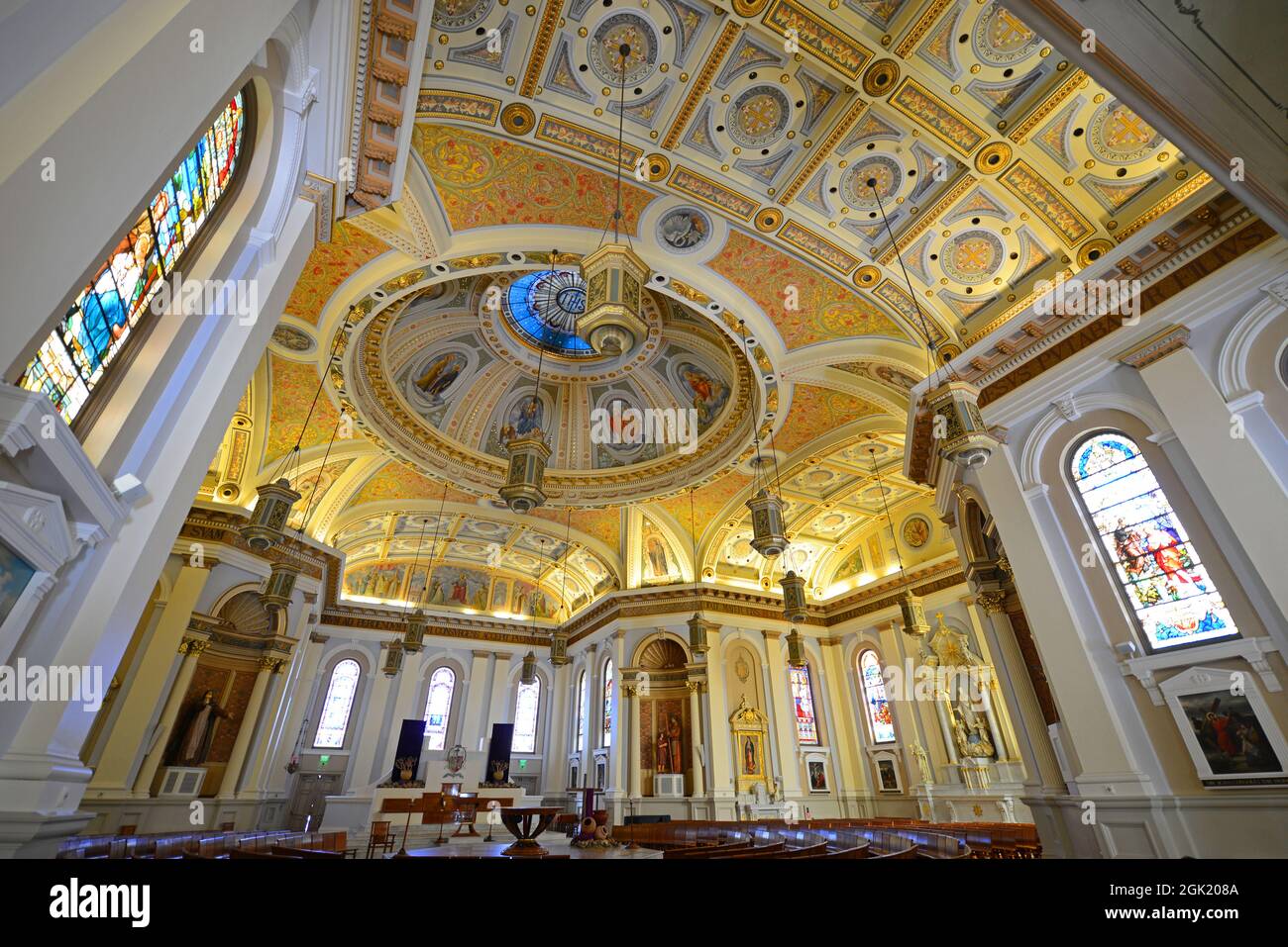 Interior of San Jose Cathedral. Basilica of St. Joseph was built in ...