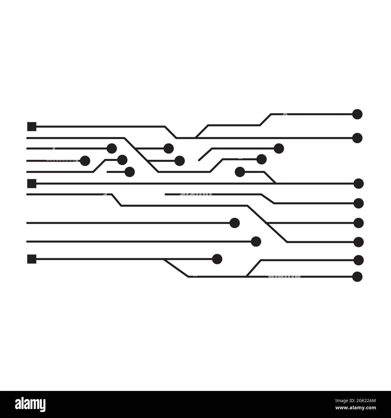 Computer vector background with circuit board electronic elements Stock ...