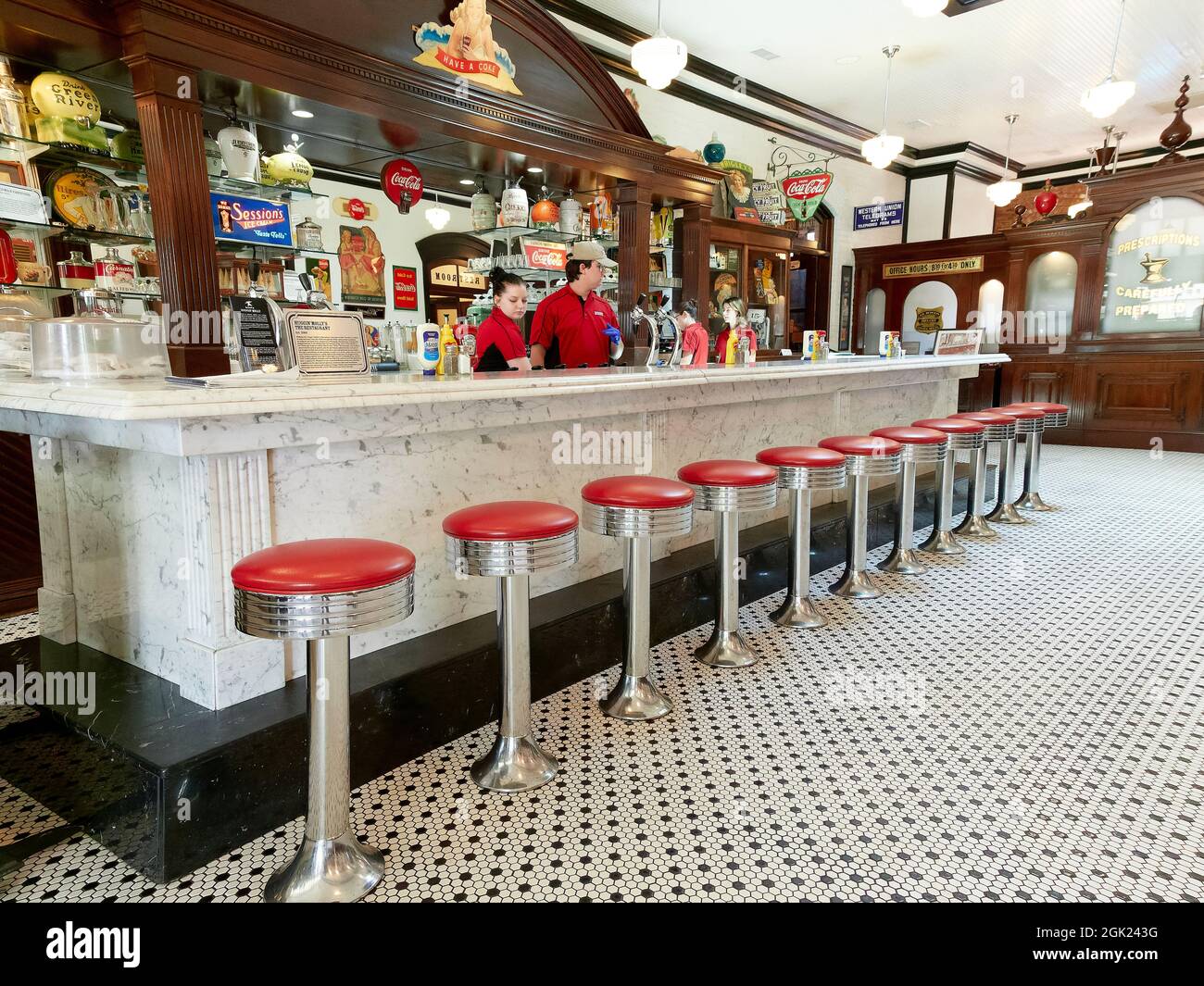 50s Ice Cream Shop - Customers can step away from today and enter an old  fashioned 50s style restaurant, complete w…