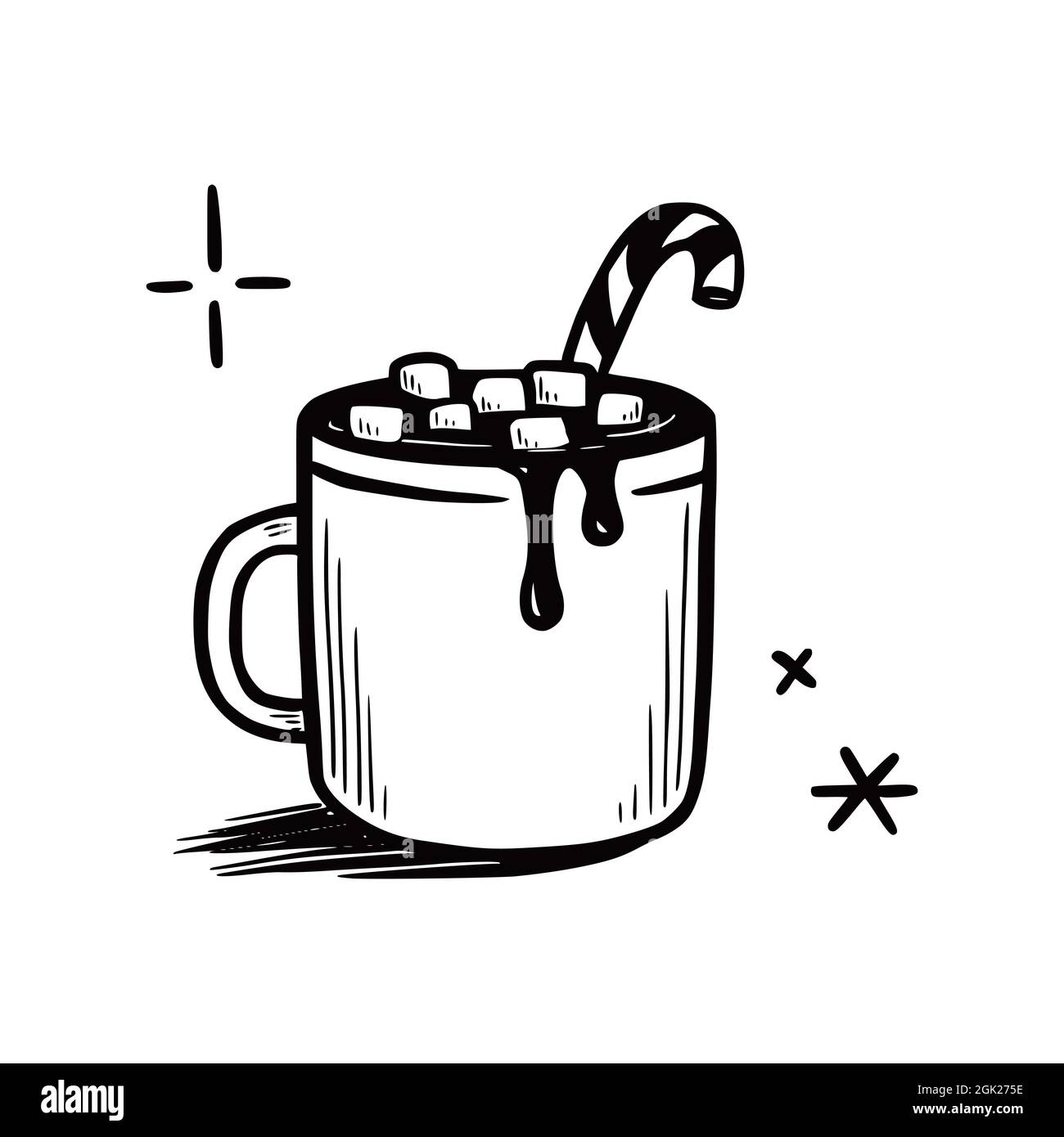 Hot Cocoa Mug Clipart Black